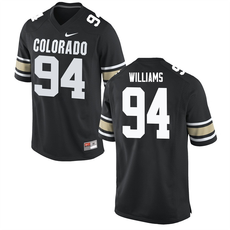 Men #94 Alfred Williams Colorado Buffaloes College Football Jerseys Sale-Home Black